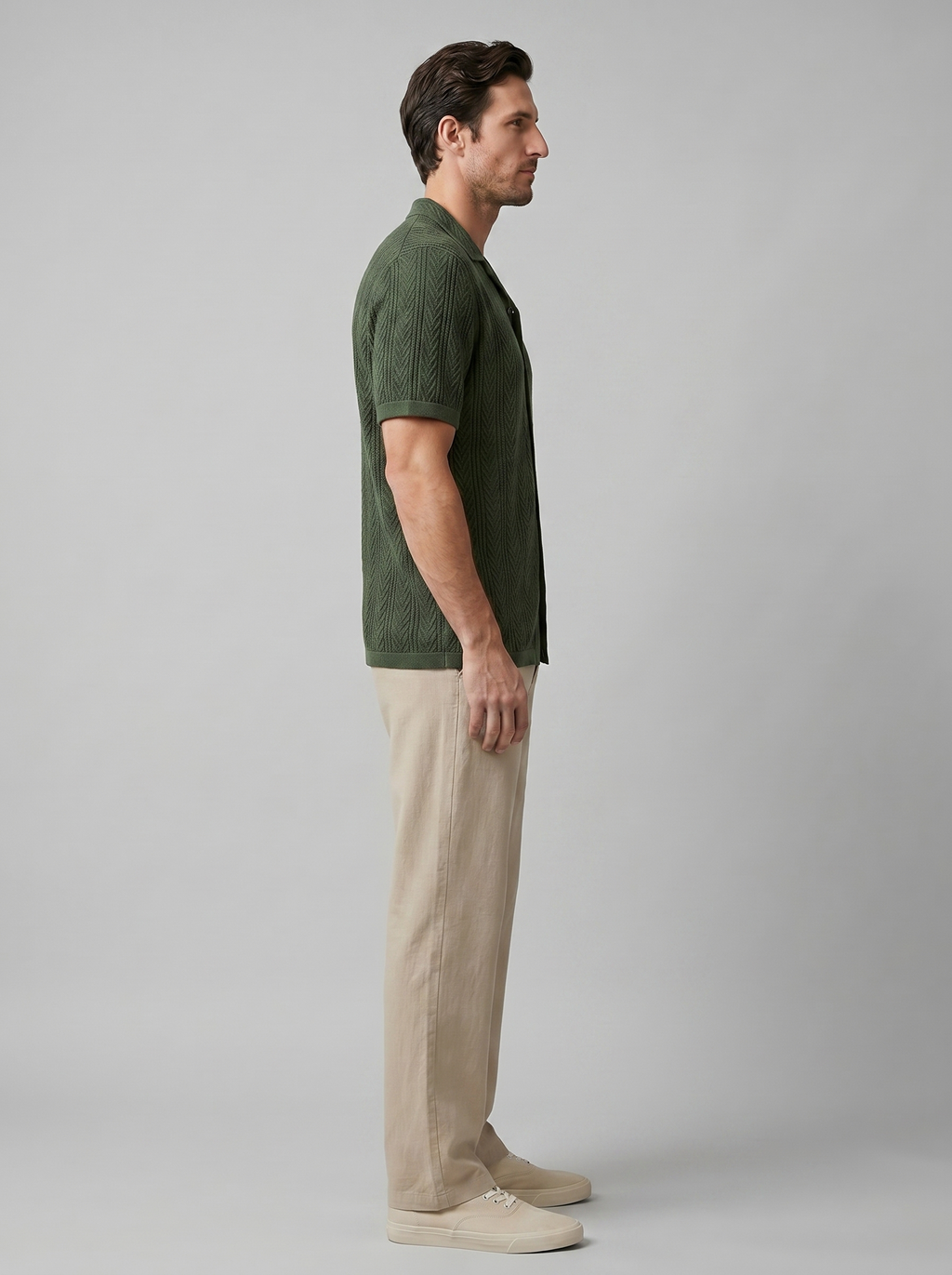 Offenes Strick-Shirt Hosen Set Herren Sommer Freizeit-Velnorah