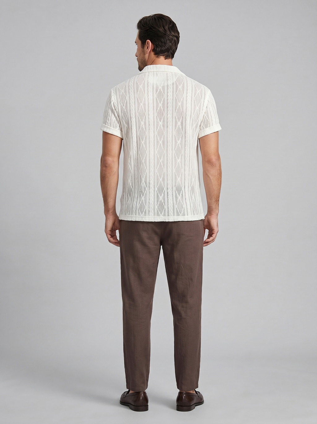 Offenes Strick-Shirt Hosen Set Herren Sommer Freizeit-Velnorah