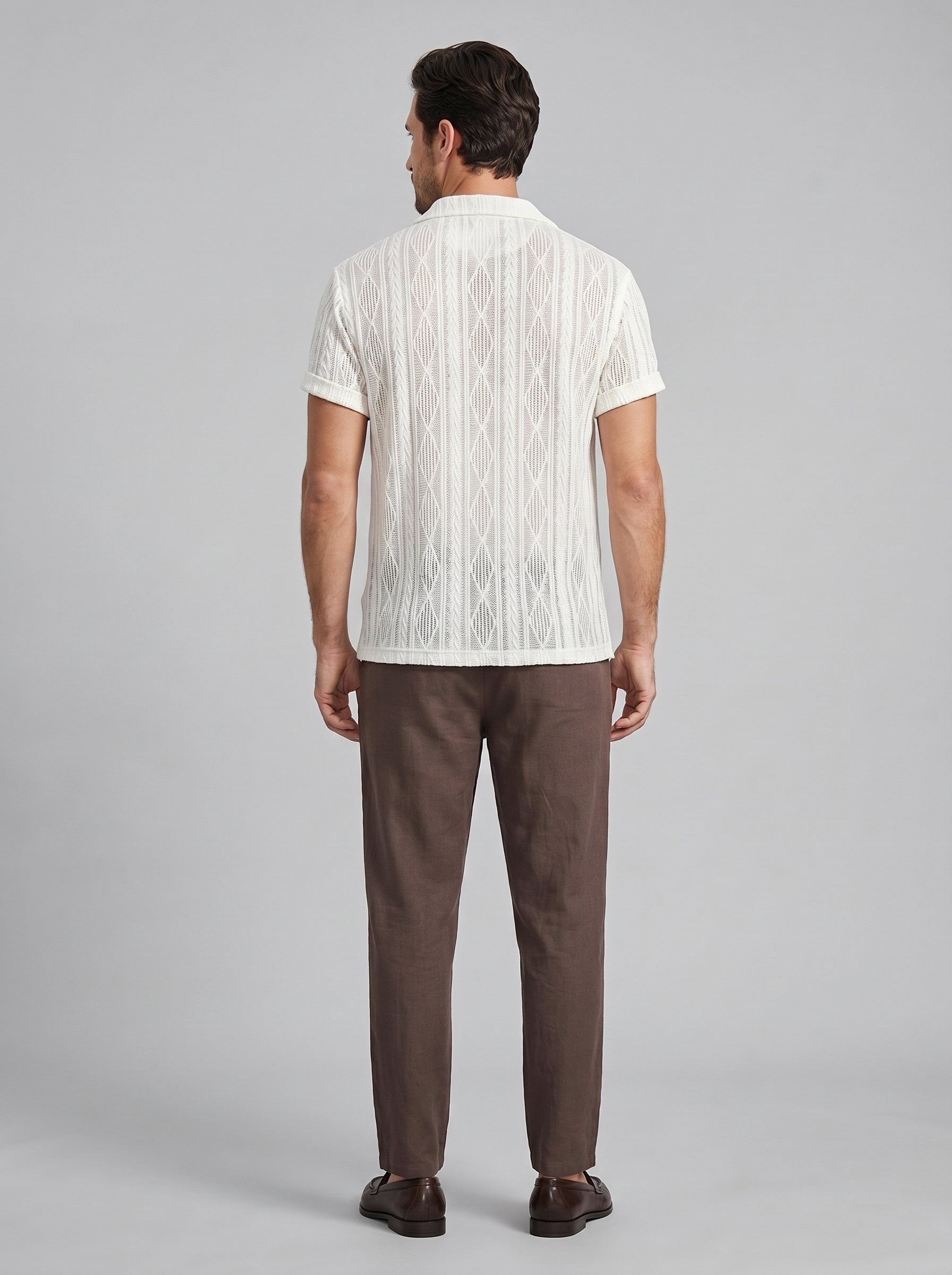 Offenes Strick-Shirt Hosen Set Herren Sommer Freizeit-Velnorah