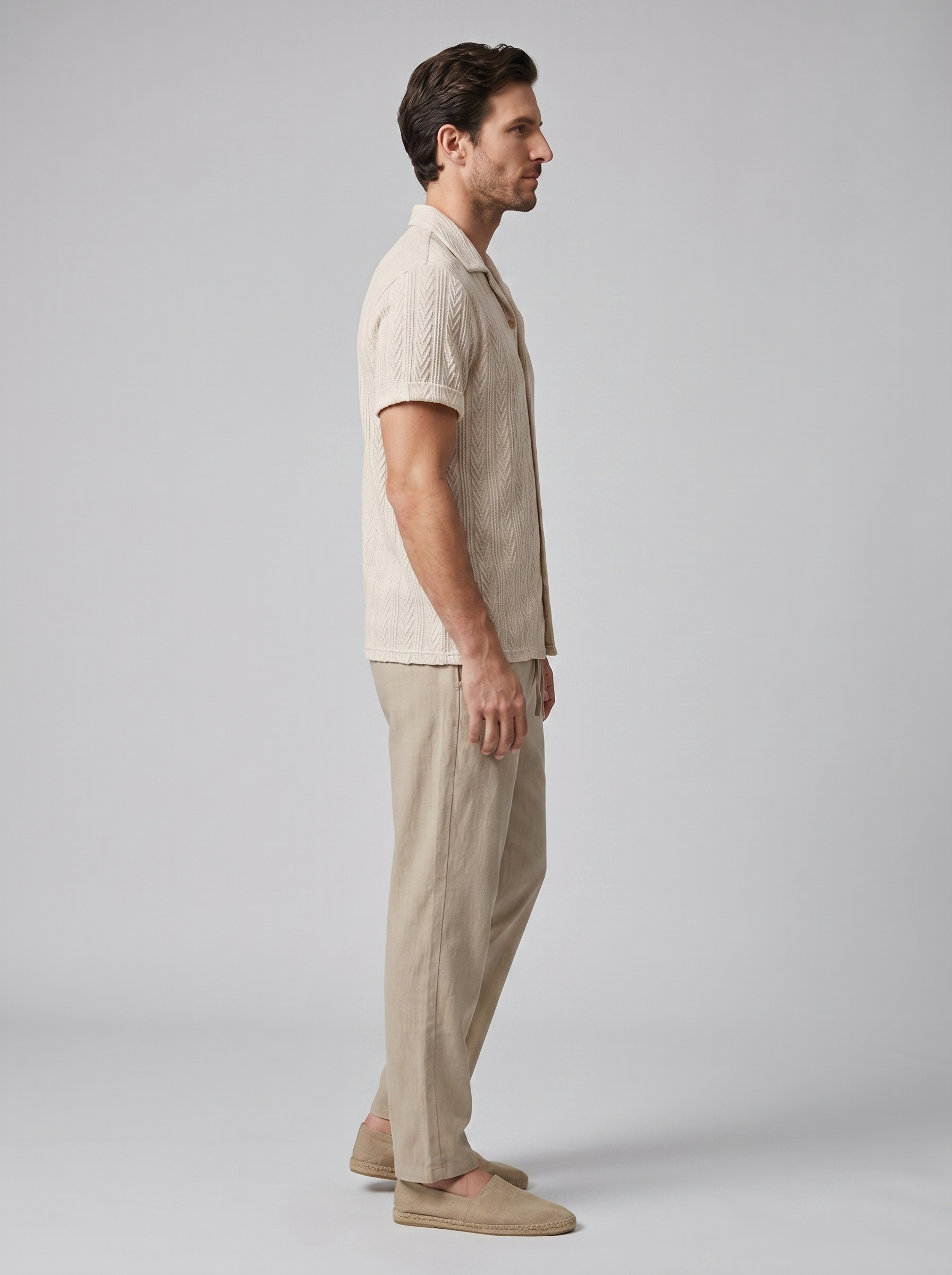 Offenes Strick-Shirt Hosen Set Herren Sommer Freizeit-Velnorah