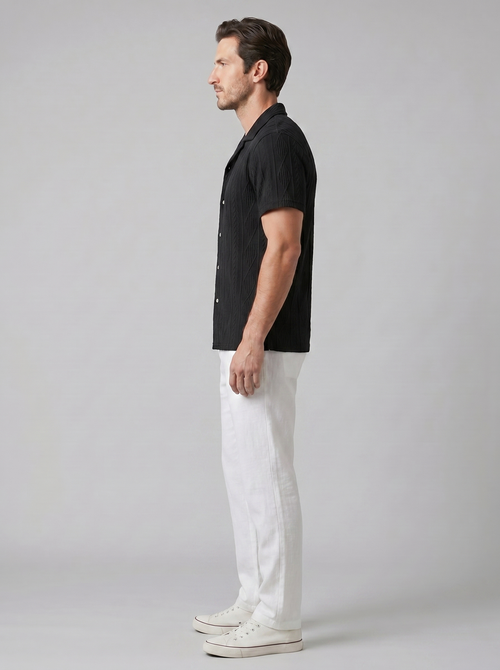 Offenes Strick-Shirt Hosen Set Herren Sommer Freizeit-Velnorah