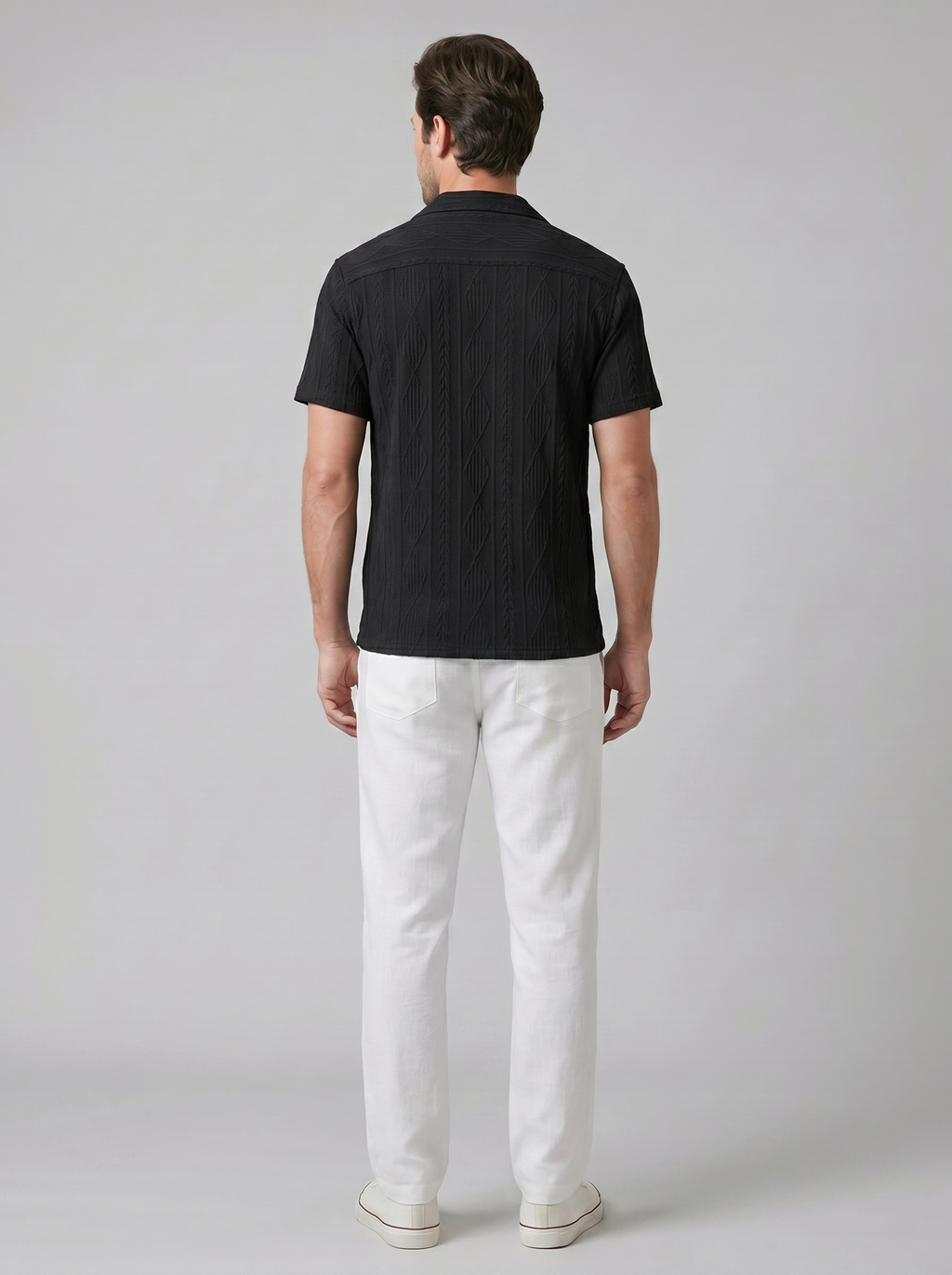 Offenes Strick-Shirt Hosen Set Herren Sommer Freizeit-Velnorah