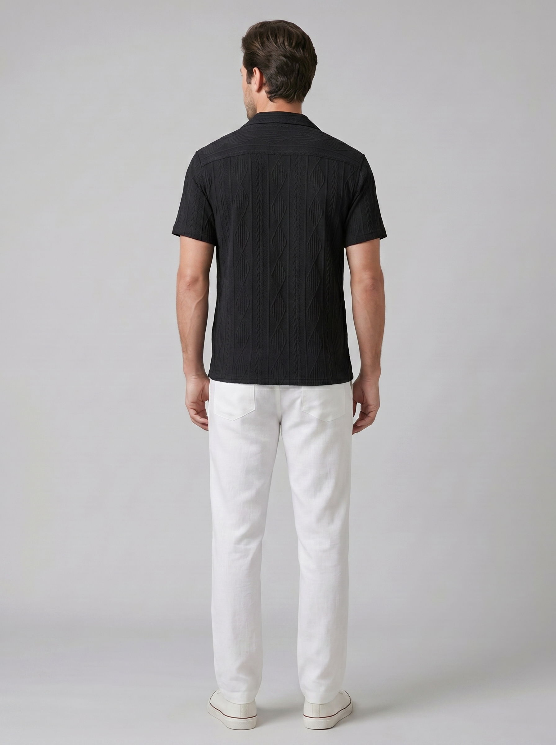 Offenes Strick-Shirt Hosen Set Herren Sommer Freizeit-Velnorah
