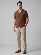 Offenes Strick-Shirt Hosen Set Herren Sommer Freizeit-Velnorah