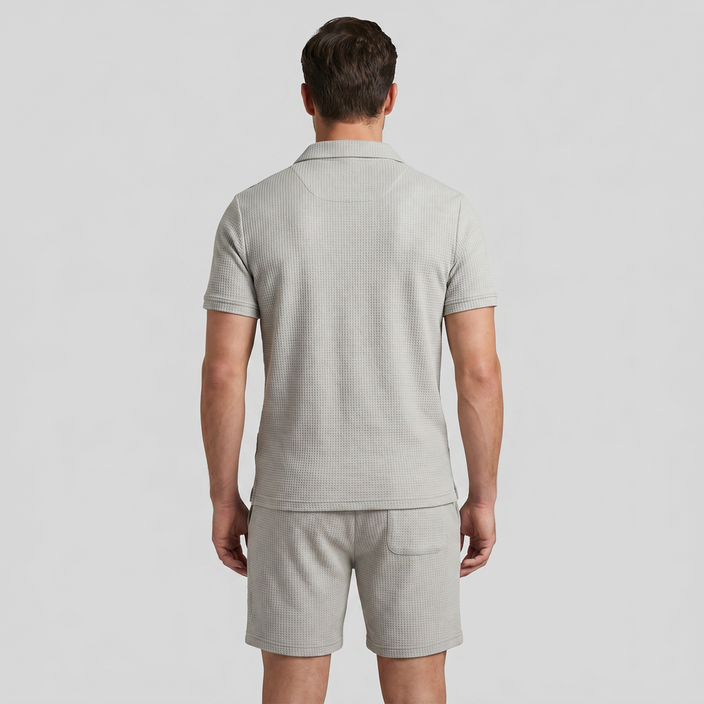 Polo-Shirt Shorts Set Herren Kurze Ärmel Sommer-Velnorah