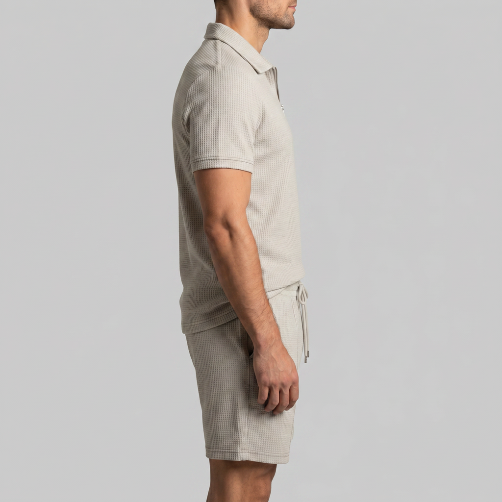 Polo-Shirt Shorts Set Herren Kurze Ärmel Sommer-Velnorah