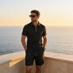 Polo-Shirt Shorts Set Herren Kurze Ärmel Sommer-Velnorah