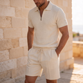 Polo-Shirt Shorts Set Herren Kurze Ärmel Sommer-Velnorah