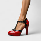 Pumps Damen T-Strap mit Schleifendetail Formal Abend-Velnorah