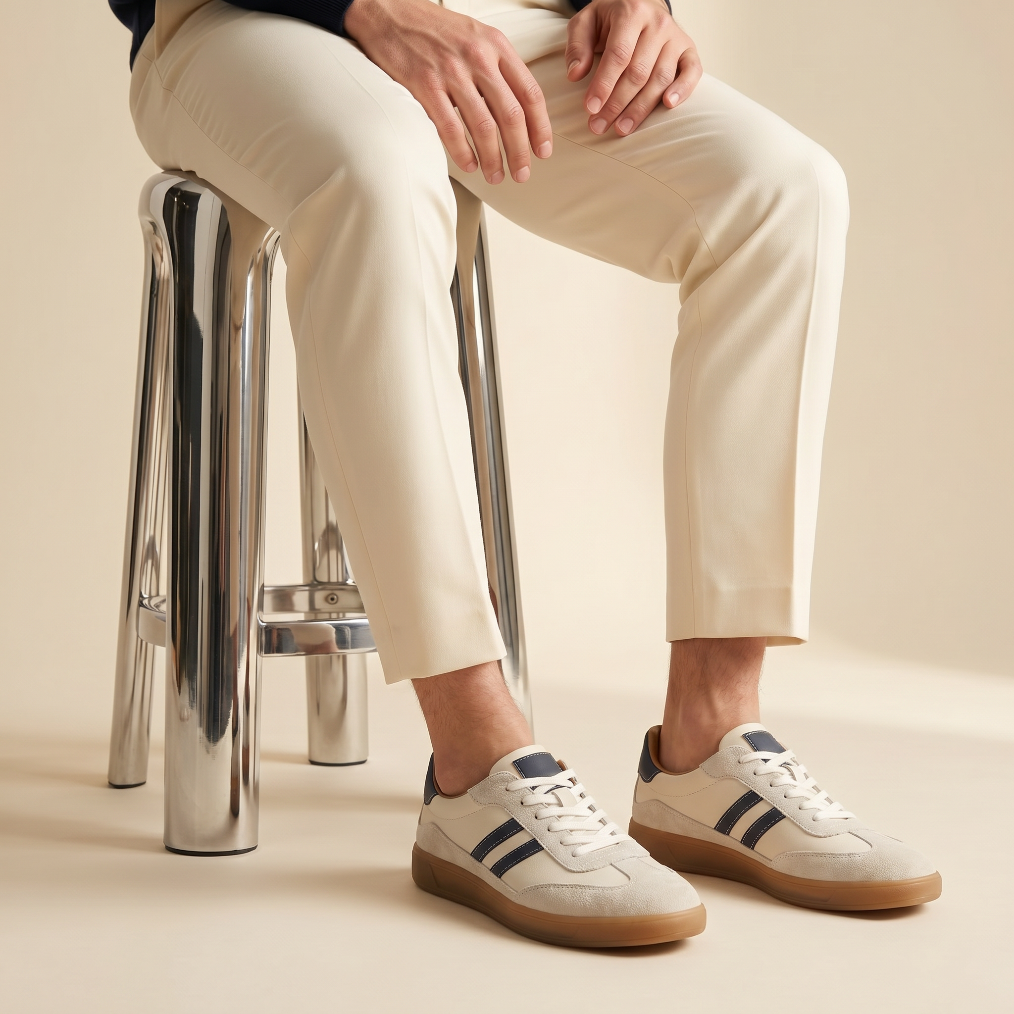 Retro Sneakers Herren Leder Casual Sommer-Velnorah