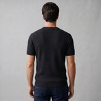 Rippstrick T-Shirt Herren Rundhals Casual-Velnorah