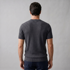 Rippstrick T-Shirt Herren Rundhals Casual-Velnorah