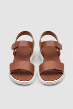 Sandalen Damen Klettverschluss Plattform Verstellbar Casual-Velnorah