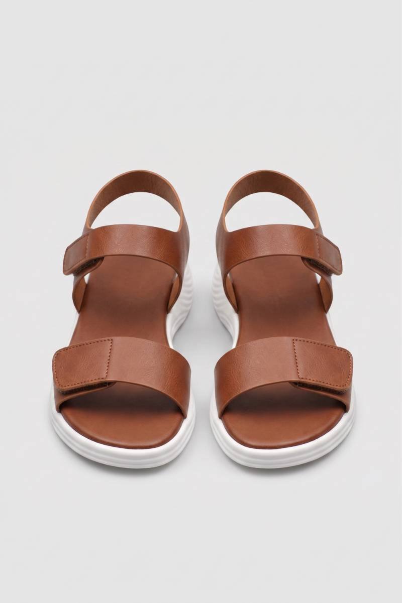 Sandalen Damen Klettverschluss Plattform Verstellbar Casual-Velnorah