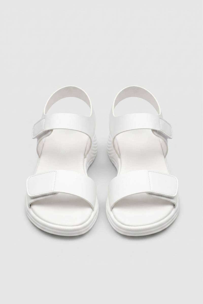 Sandalen Damen Klettverschluss Plattform Verstellbar Casual-Velnorah