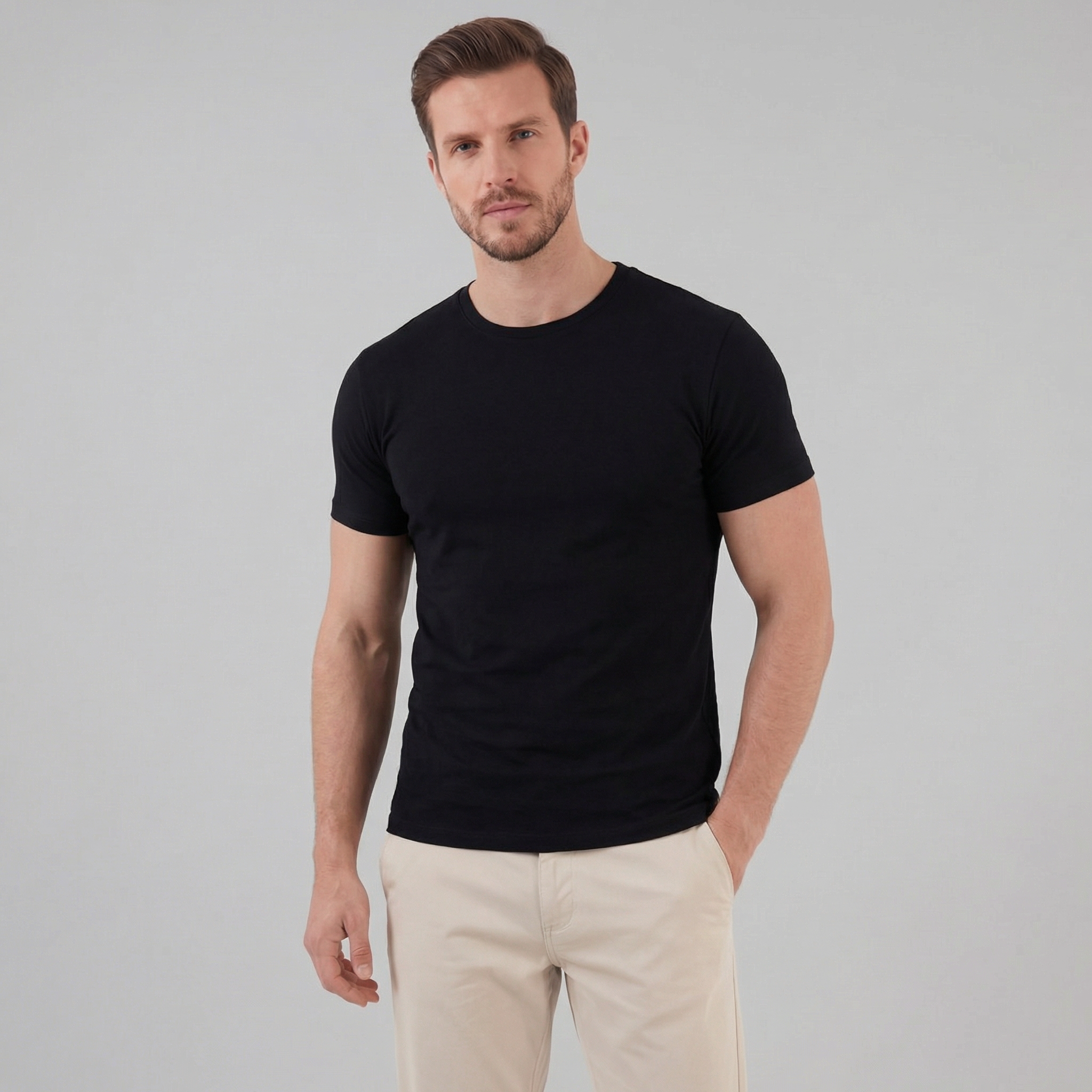 Slim Fit T-Shirt Herren Casual-Velnorah