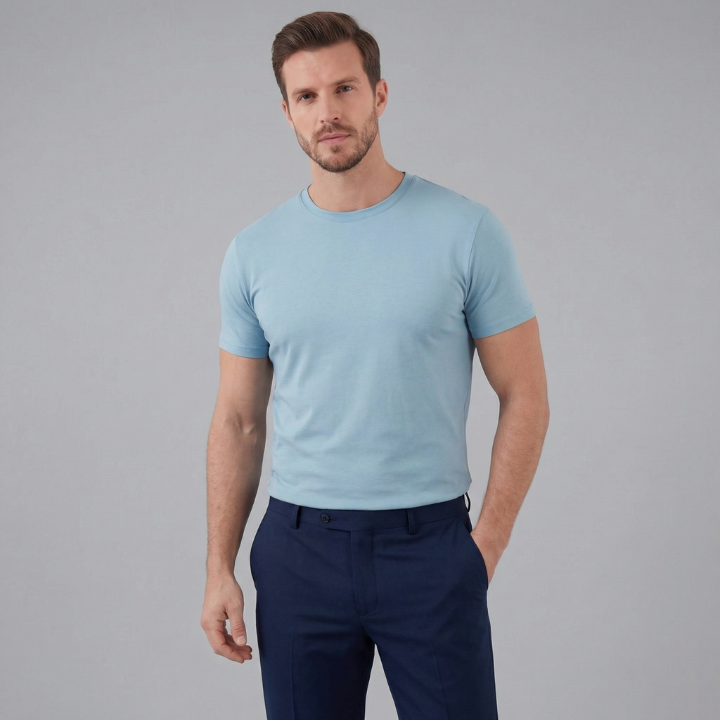 Slim Fit T-Shirt Herren Casual-Velnorah