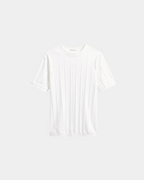 Slim Fit T-Shirt Herren Gerippt Runder Hals Casual-Velnorah