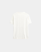 Slim Fit T-Shirt Herren Gerippt Runder Hals Casual-Velnorah
