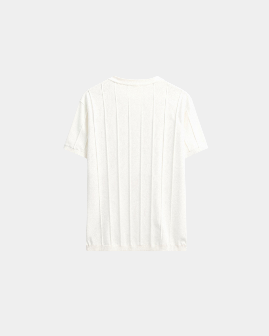 Slim Fit T-Shirt Herren Gerippt Runder Hals Casual-Velnorah
