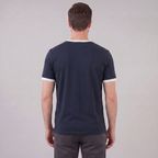 Smart Casual T-Shirt Herren Kontrastbesatz Rundhalsausschnitt-Velnorah