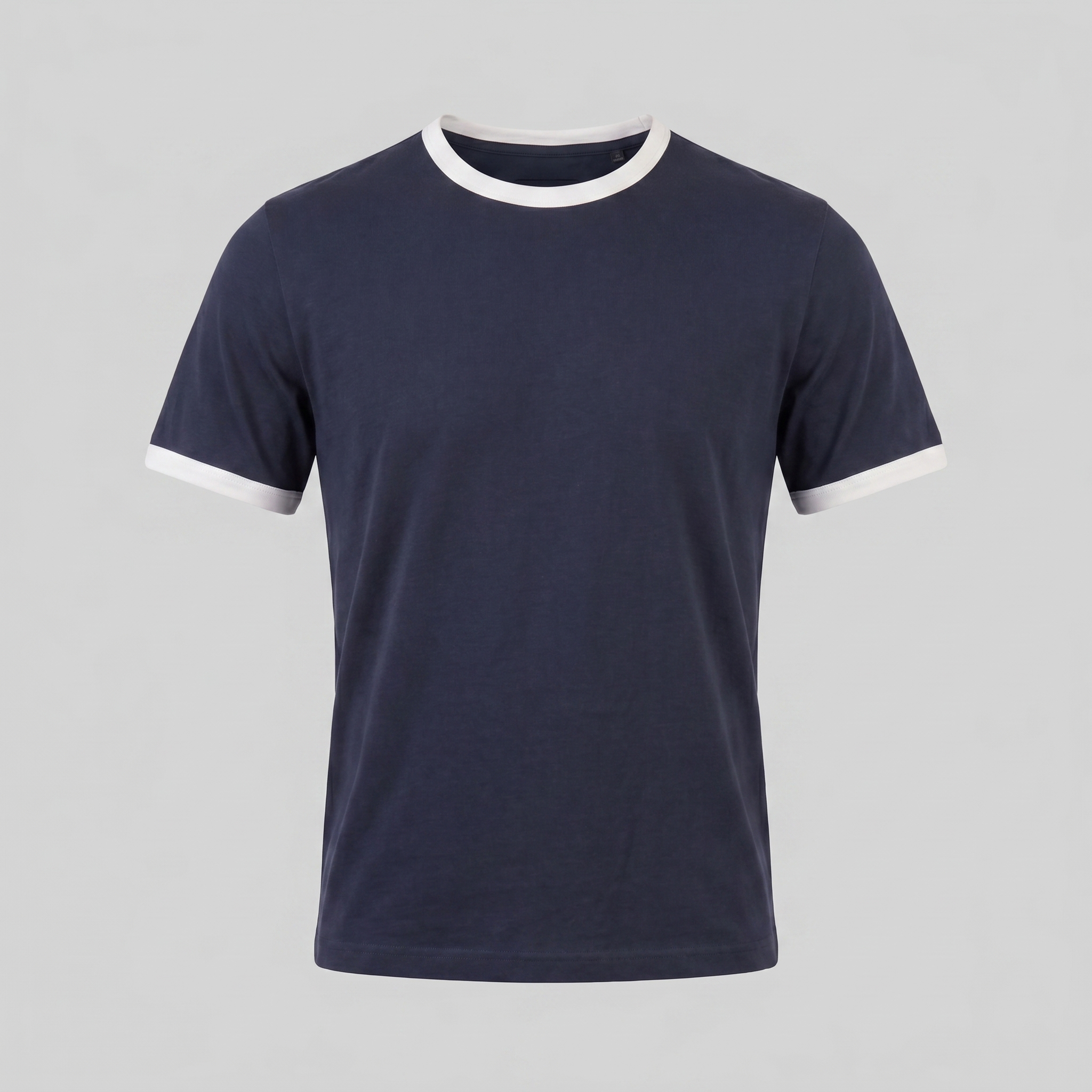 Smart Casual T-Shirt Herren Kontrastbesatz Rundhalsausschnitt-Velnorah
