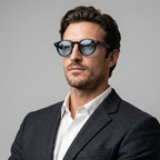 Sonnenbrille Herren Acetat Runde Form Casual-Velnorah