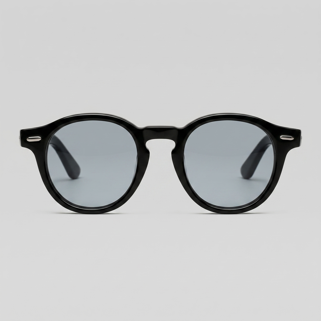 Sonnenbrille Herren Acetat Runde Form Casual-Velnorah