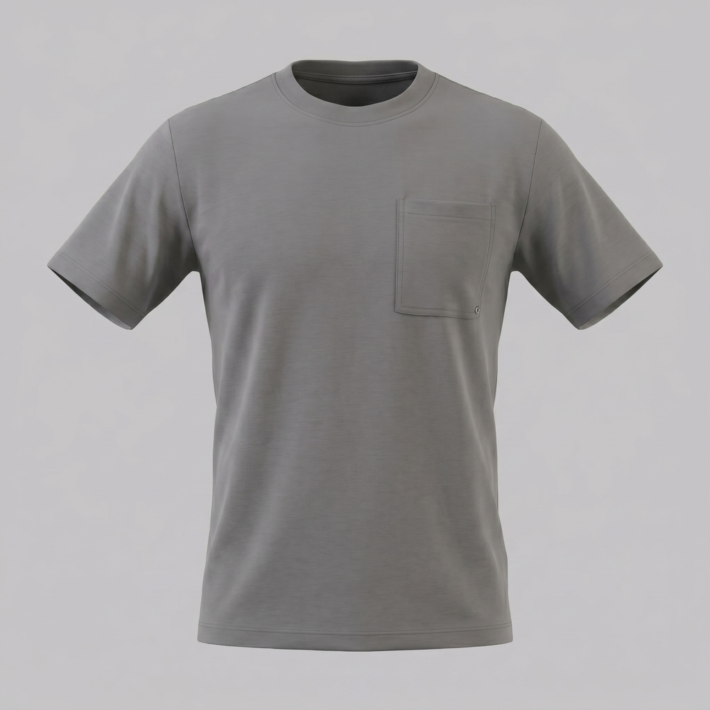 T-Shirt Herren Relaxed Fit Brusttasche Casual-Velnorah
