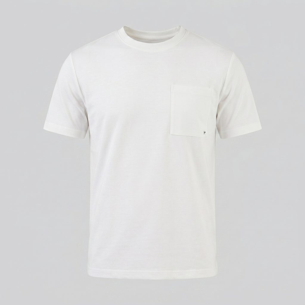 T-Shirt Herren Relaxed Fit Brusttasche Casual-Velnorah