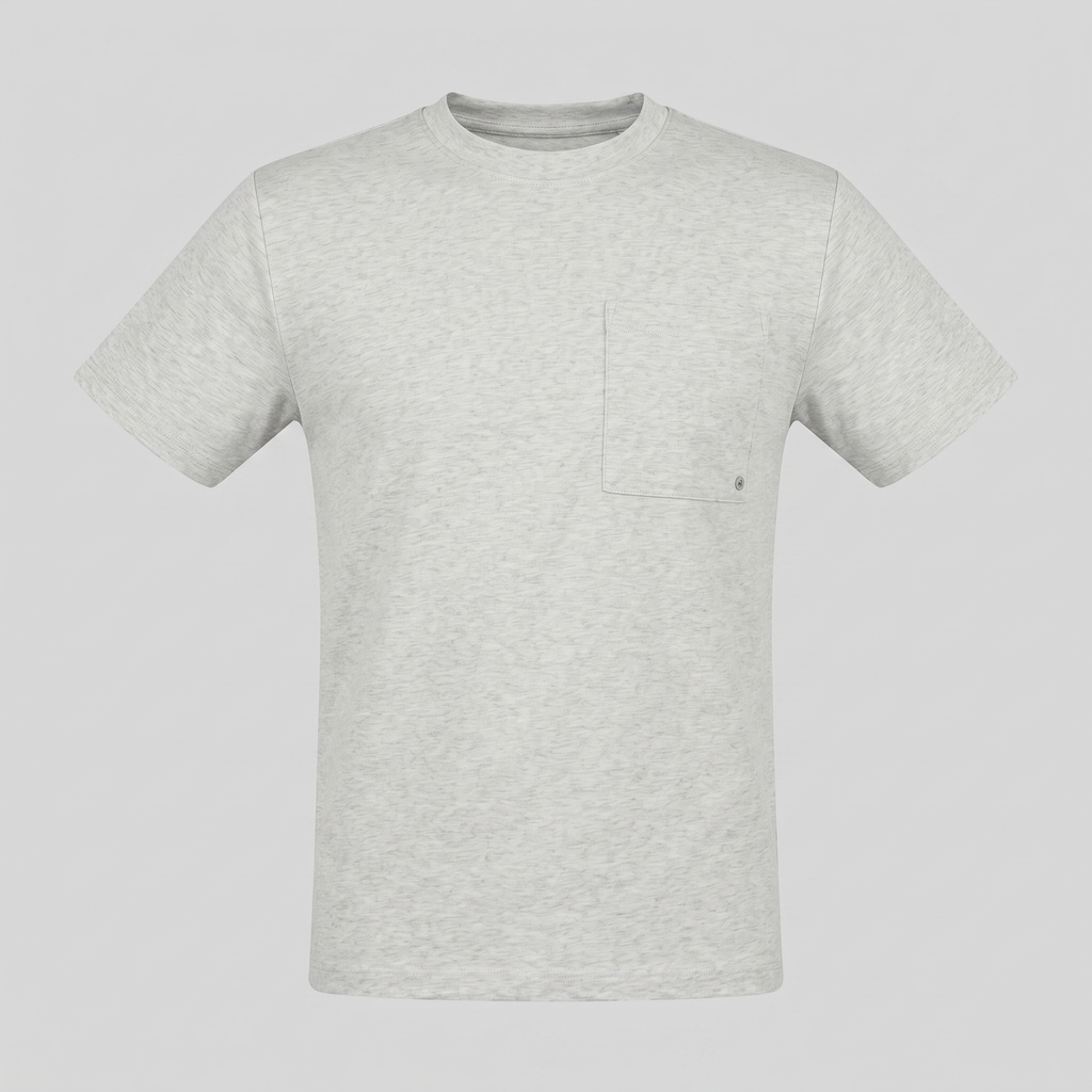 T-Shirt Herren Relaxed Fit Brusttasche Casual-Velnorah