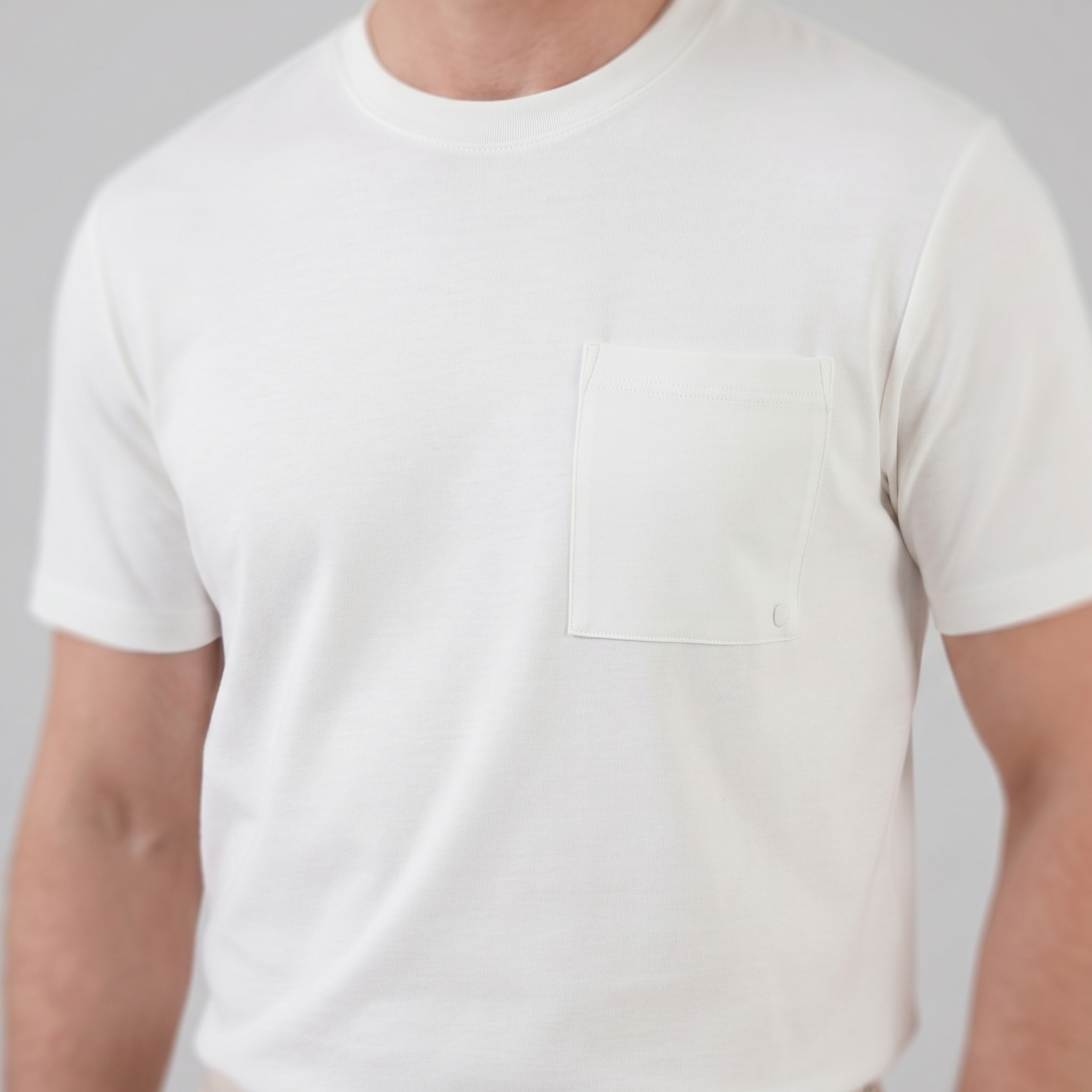 T-Shirt Herren Relaxed Fit Brusttasche Casual-Velnorah