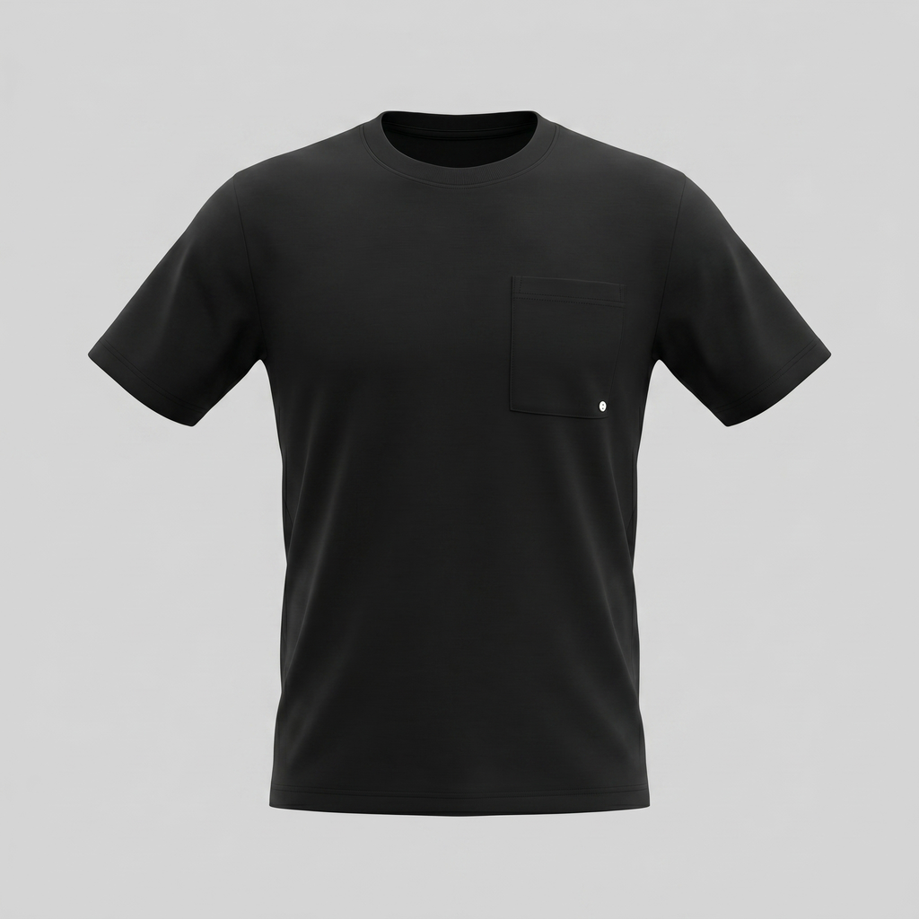 T-Shirt Herren Relaxed Fit Brusttasche Casual-Velnorah