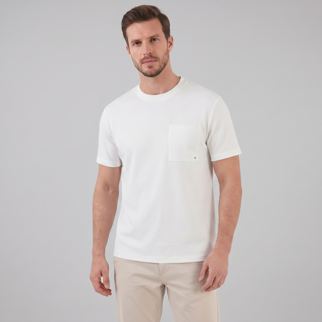 T-Shirt Herren Relaxed Fit Brusttasche Casual-Velnorah