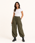 Damen Cargo Hose Oversize - variant-olivgrun-cover