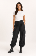 Damen Cargo Hose Oversize - variant-schwarz-cover