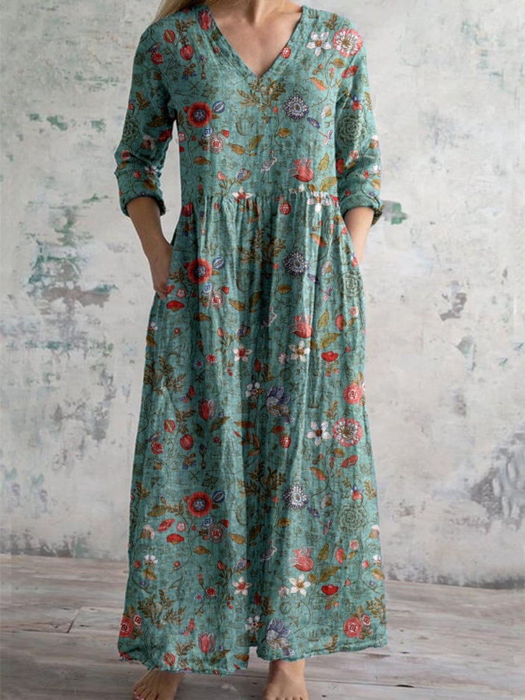 Elegantes Blumenkleid für jede Körperform und Anlass | Velnorah