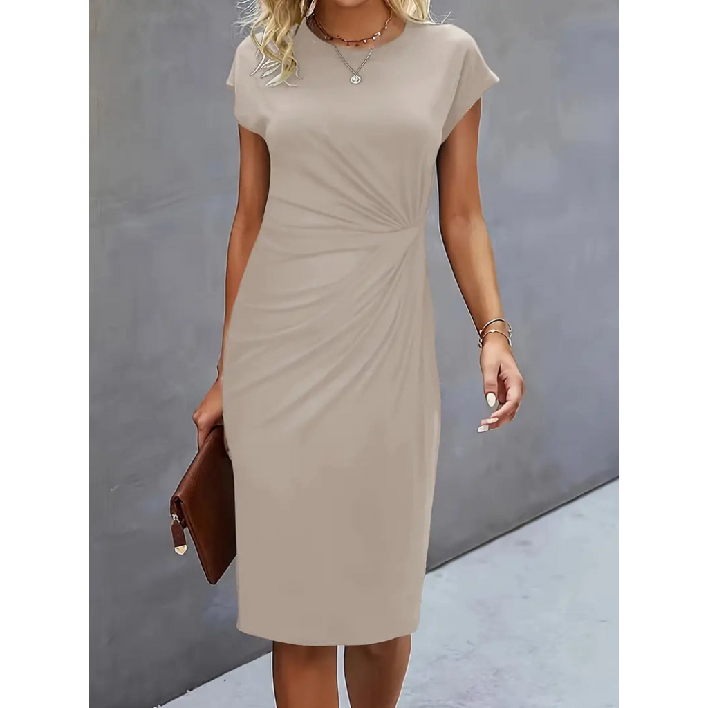 Figurbetontes Midikleid mit Rundhalsausschnitt für | Velnorah