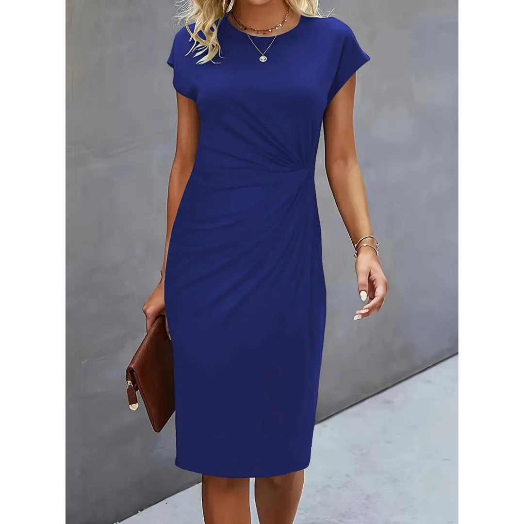 Figurbetontes Midikleid mit Rundhalsausschnitt für | Velnorah