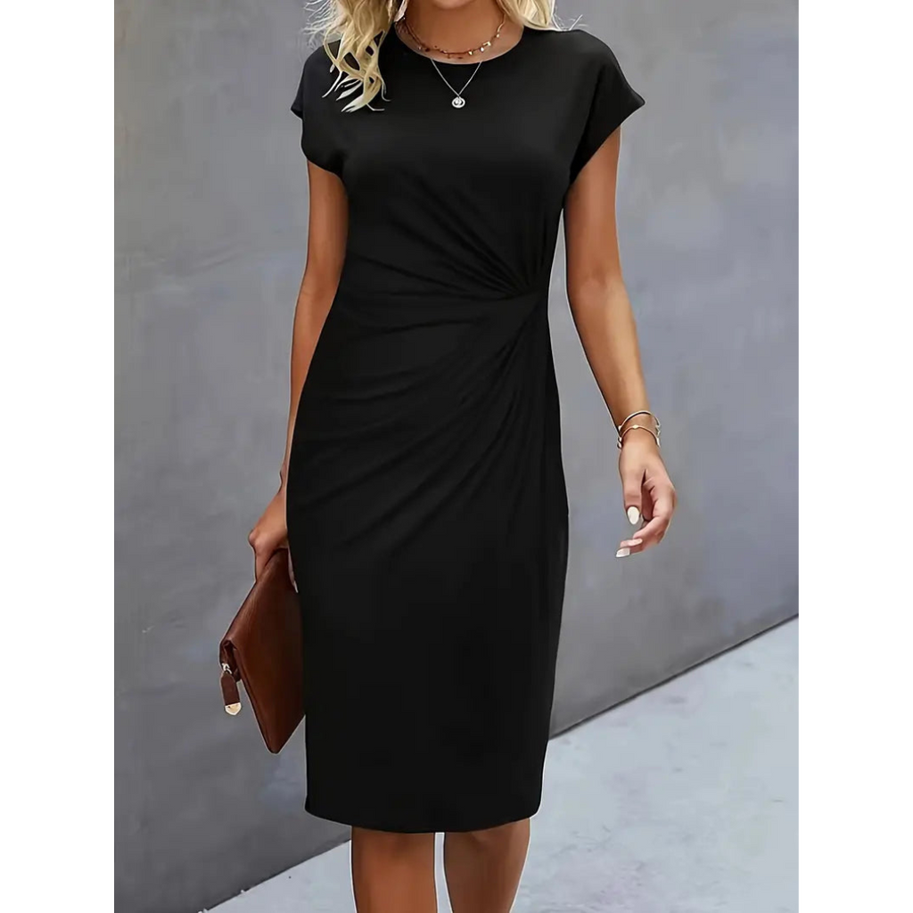 Figurbetontes Midikleid mit Rundhalsausschnitt für | Velnorah