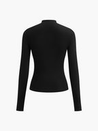 Stilvolles Ruching Langarmshirt für Freizeit und Büro | Velnorah