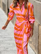 Elegantes Sommer Wickelkleid mit V-Ausschnitt | Velnorah