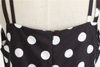 Klassisches Rockabilly Kleid mit schwarzen Polka Dots | Velnorah