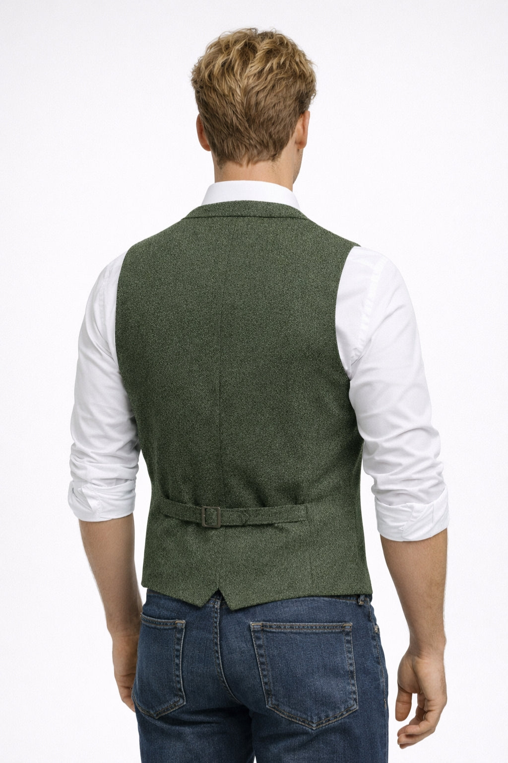 Weste Herren Slim Fit Formal Klassisch Knopfverschluss Revers-Velnorah