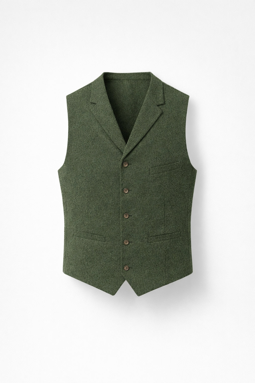 Weste Herren Slim Fit Formal Klassisch Knopfverschluss Revers-Velnorah