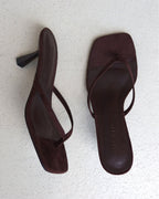 Wildleder Riemchenabsätze Damen Offene Quadratische Spitze Casual-Velnorah
